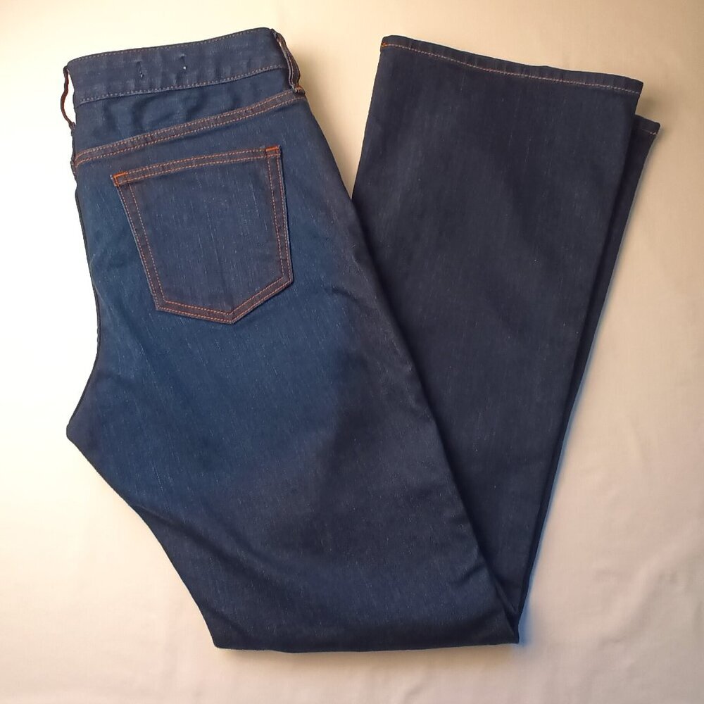 Gap Denim Jeans Size 31/12 Long & Lean Mid Rise Boot Cut Dark Wash